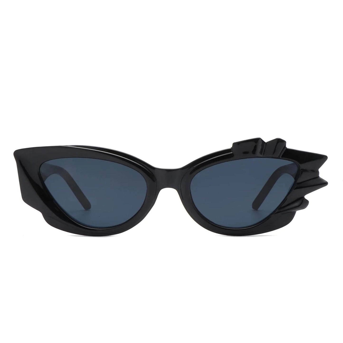 Sunglasses Black Flame Irregular Cat Eye Women