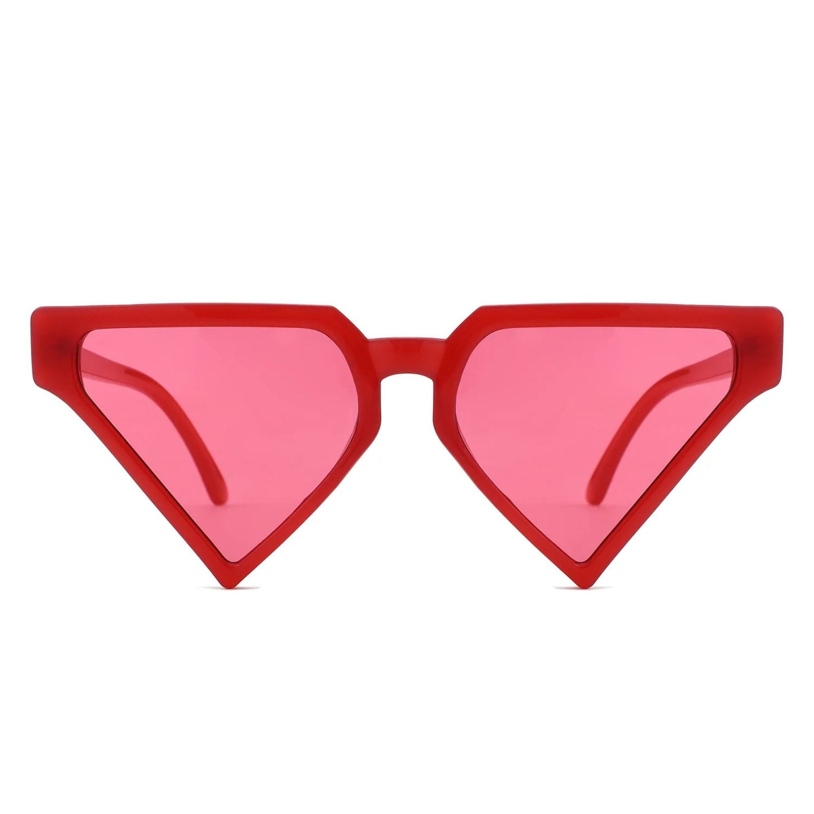Sunglasses Red Triangle Pointed for Women