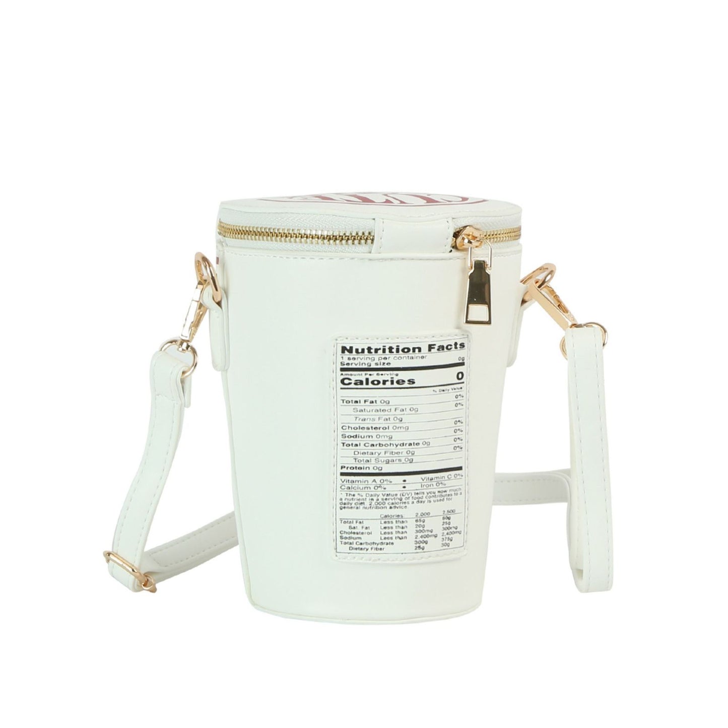 Crossbody White Cup Noodles Shaped Clutch Bag