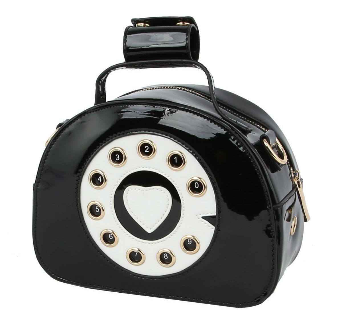 Black Rotary Phone AUX Bag